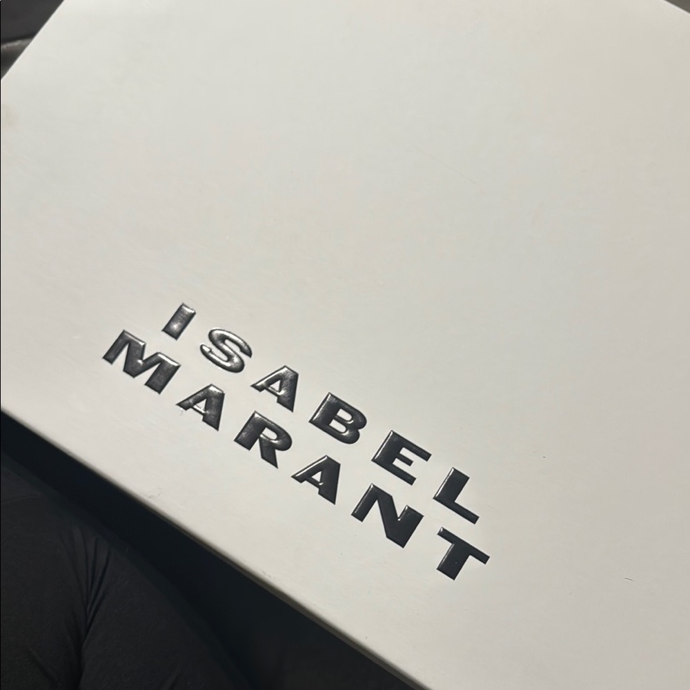 Isabel Marant White Box with Black Logo Textured Lid